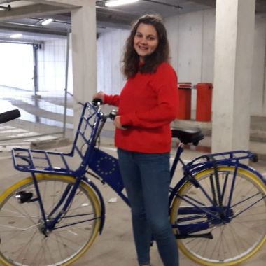 Morgane met fiets