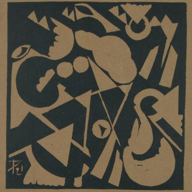 Jozef Peeters - Zonder titel - linosnede op papier (1921)