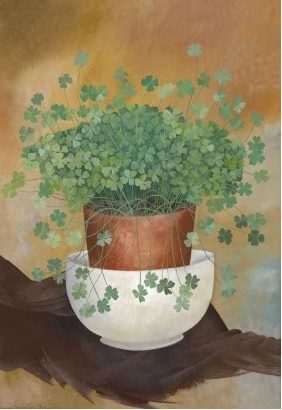 Sonja Rosalia Bauters - Het klaverjaar (1992, olieverf op paneel )