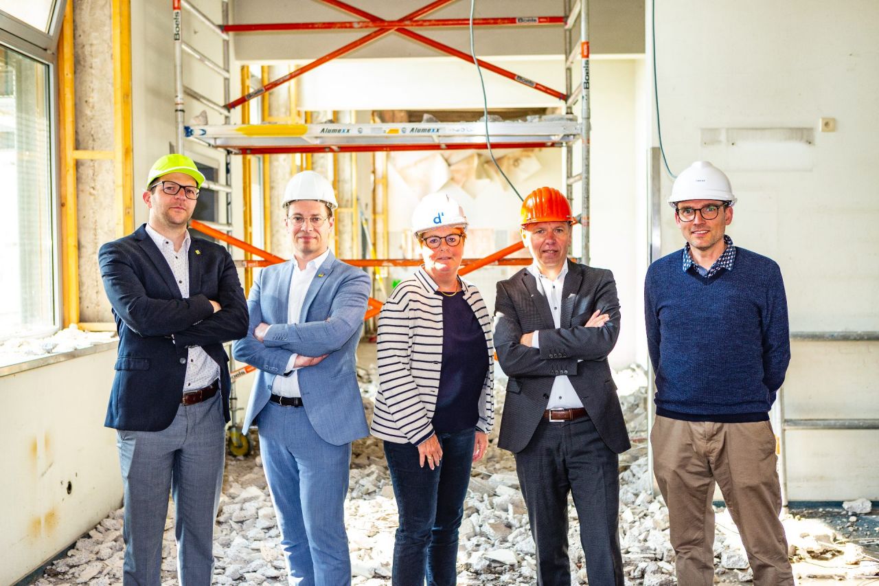 Directies van PIVA en CVO Vitant op de werf