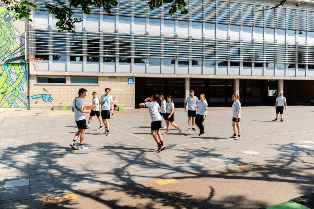sportende leerlingen