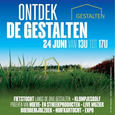 Affiche van het openingsfeest Gestalten op 24 juni 2023