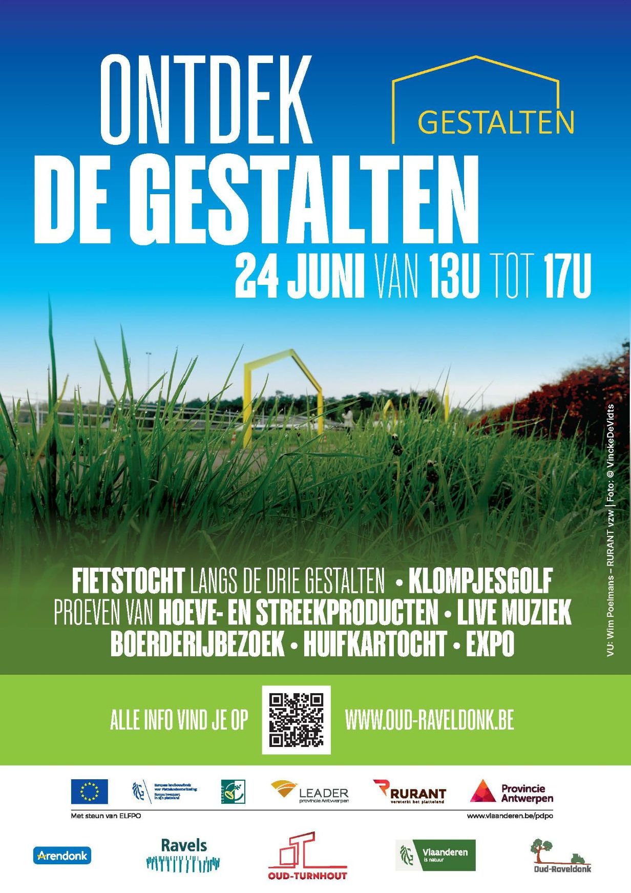 Affiche van het openingsfeest Gestalten op 24 juni 2023