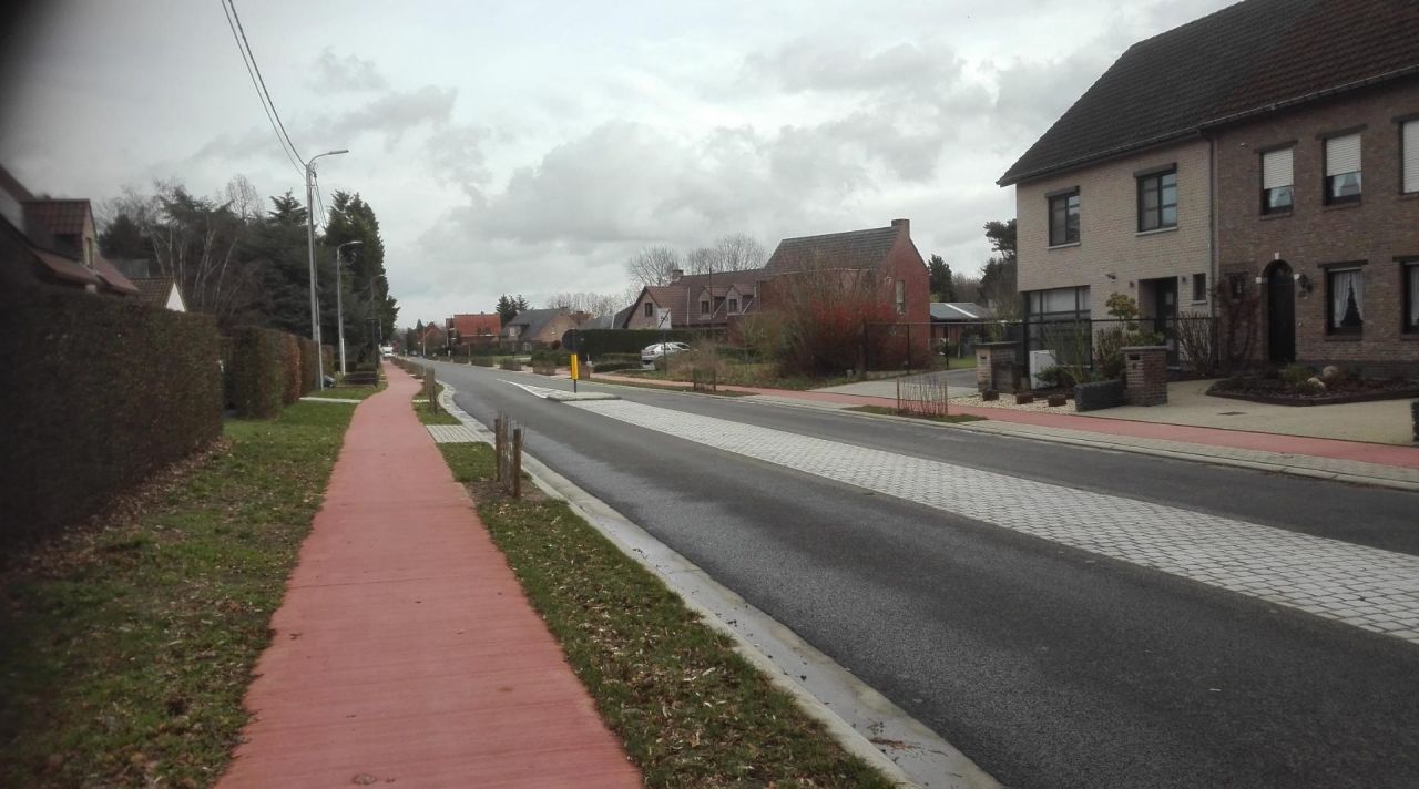 Nieuw fietspad in de Zandstraat in Sint-Katelijne-Waver