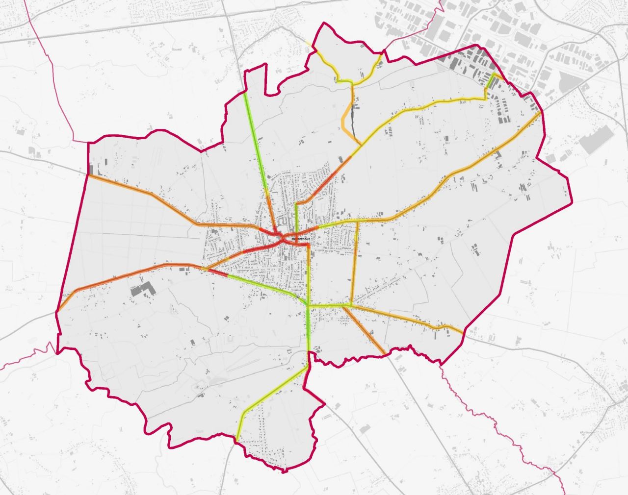 Overzichtskaartje BFF routes Herenthout