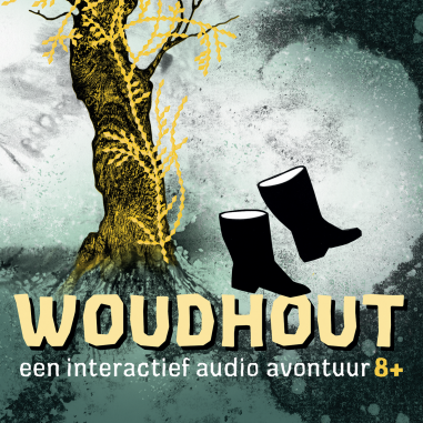 Woudhout: laarsjes naast een boom