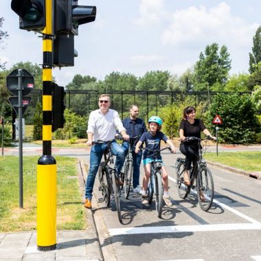 Vernieuwde verkeerstuin in Vrijbroekpark Mechelen.