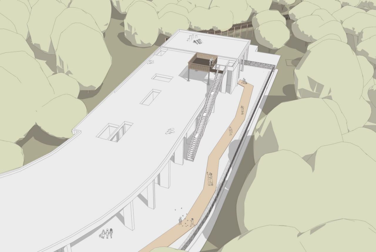 Overzicht hotelruïne plan