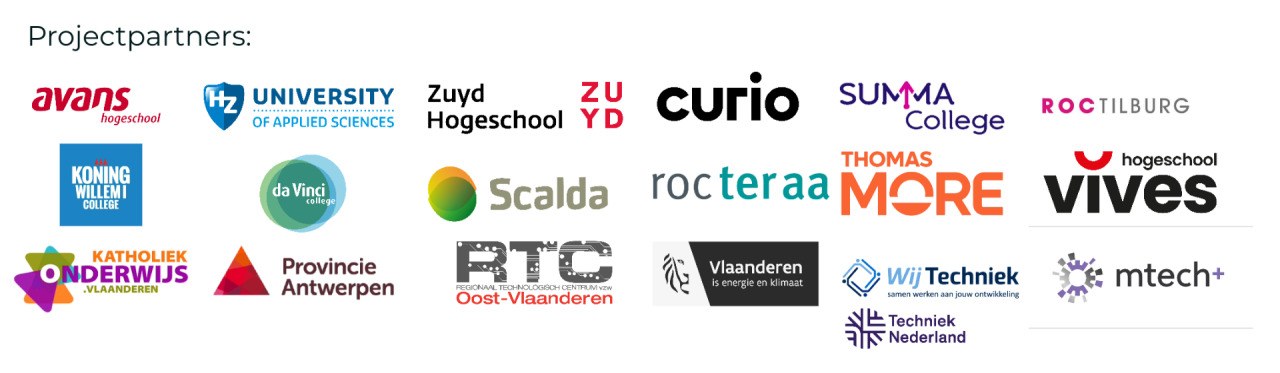 Logo's projectpartners Energiek onderwijs