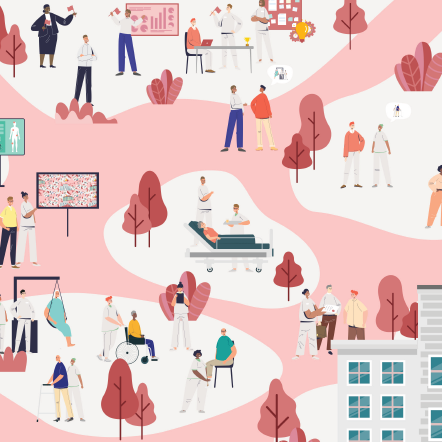 Zorgplekleren toolbox cover met eilanden