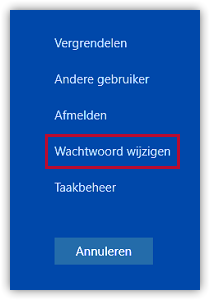 screenshot wachtwoord wijzigen