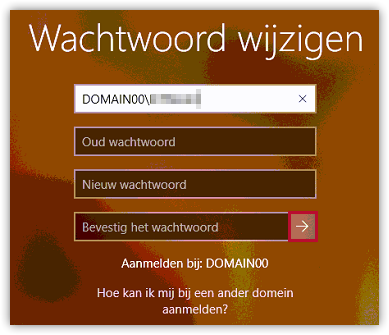 screenshot wachtwoord wijzigen pijl