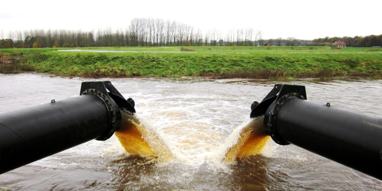 Pompstation in actie