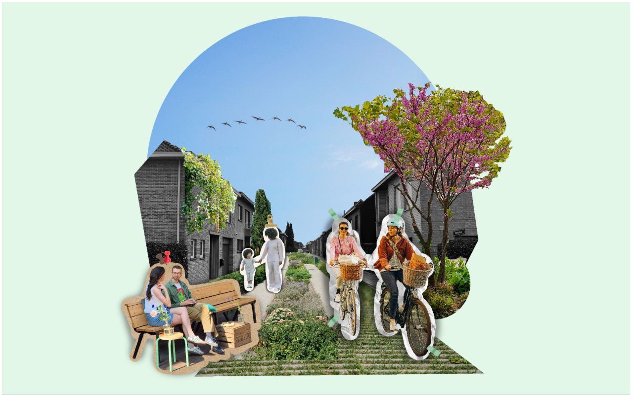 Campagnebeeld Hart voor Ontharding. Groenblauwe klimaatstraten in de Kempen. 1600x1000px