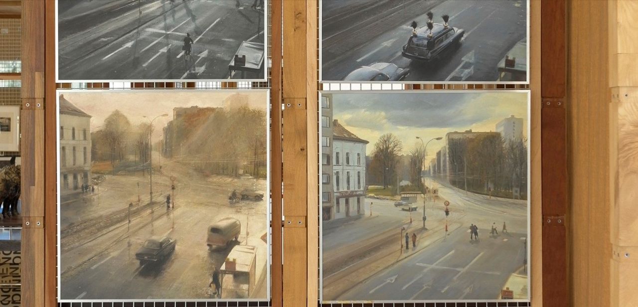 Fragment uit de opstelling Publiek Park in de kunstinstallatie in het provinciehuis