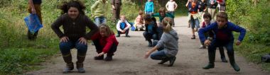 Huppelende kinderen