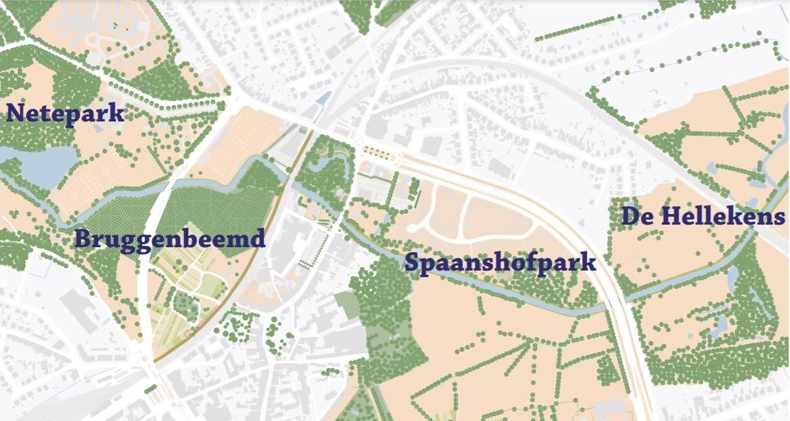 Overzichtskaart projecten Kleine Nete in Herentals