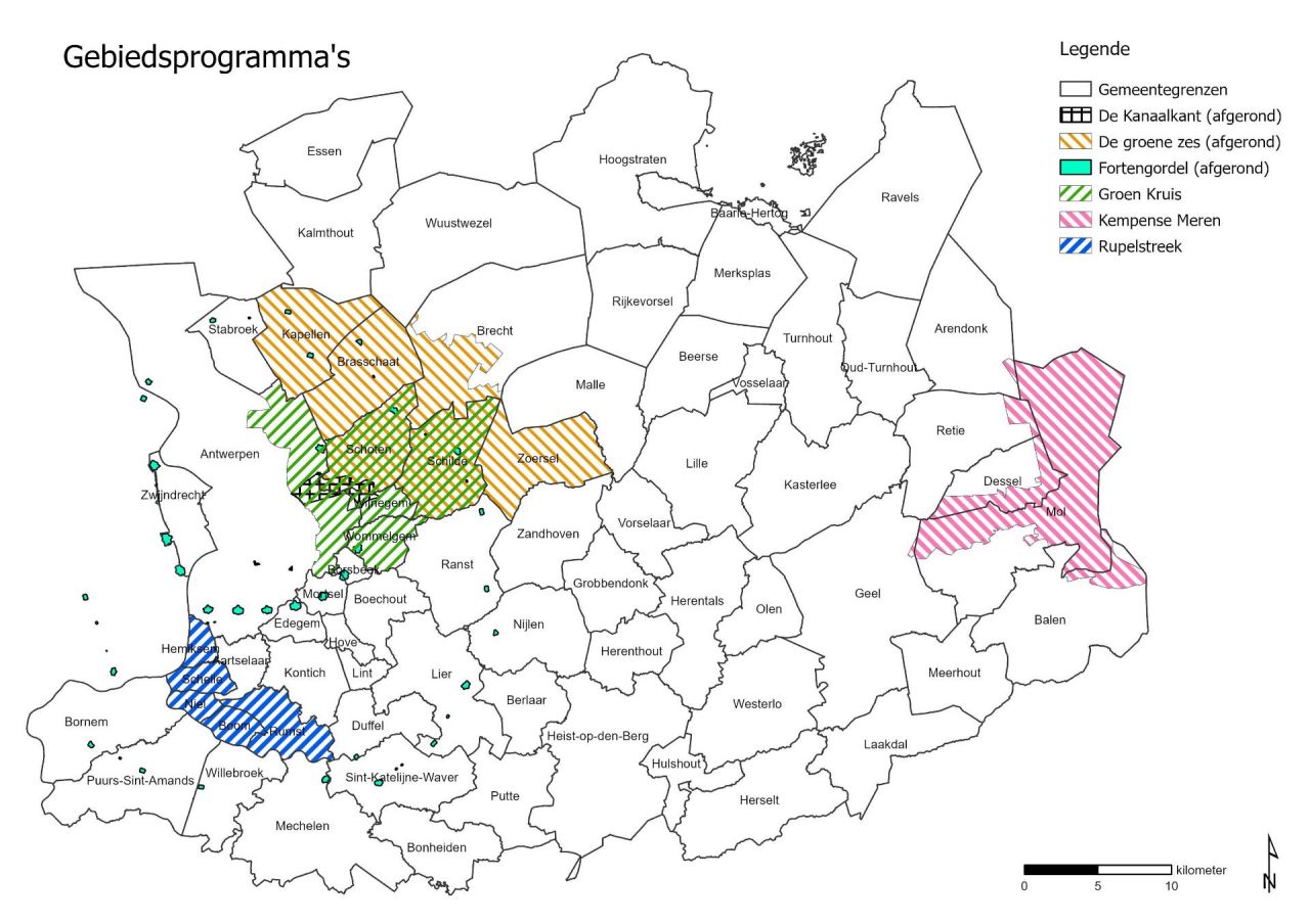 De gebiedsprogramma's met ruimtelijke insteek