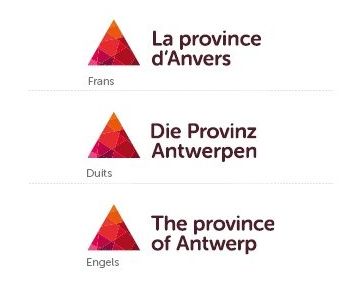 Logo provincie Antwerpen taalversies