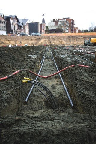 Werf provinciehuis aanleg BEO-veld februari 2015