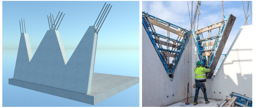 Stap 5: betongieten en ontkisten van wanden en raamkisten 