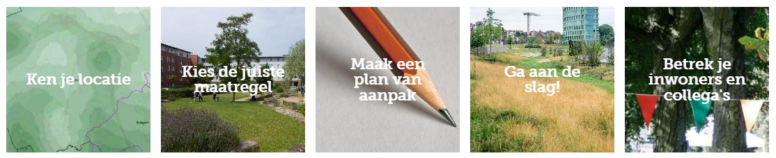 Vijf stappen van het stappenplan adaptatie
