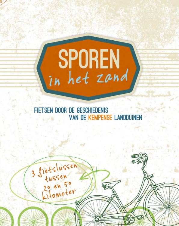 Cover van fietsbrochure 'Sporen in het zand'