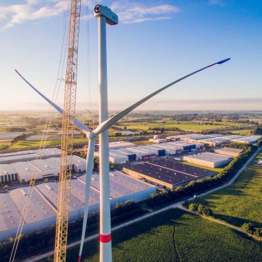 Luchtfoto windpark Meer Rotorlift (Energielandschap Grensland Turnhout)